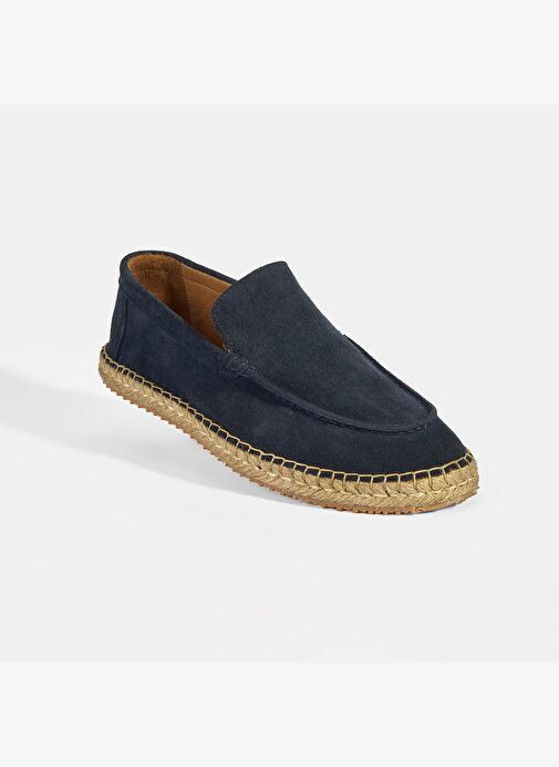Erkek Lacivert Slip-On Süet Espadril - Görsel 6