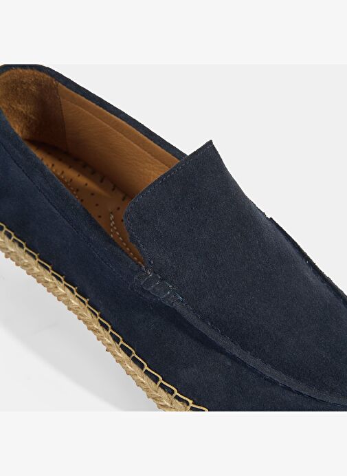 Erkek Lacivert Slip-On Süet Espadril - Görsel 7