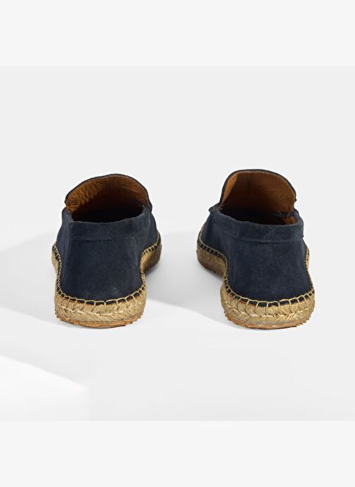 Erkek Lacivert Slip-On Süet Espadril - Görsel 9