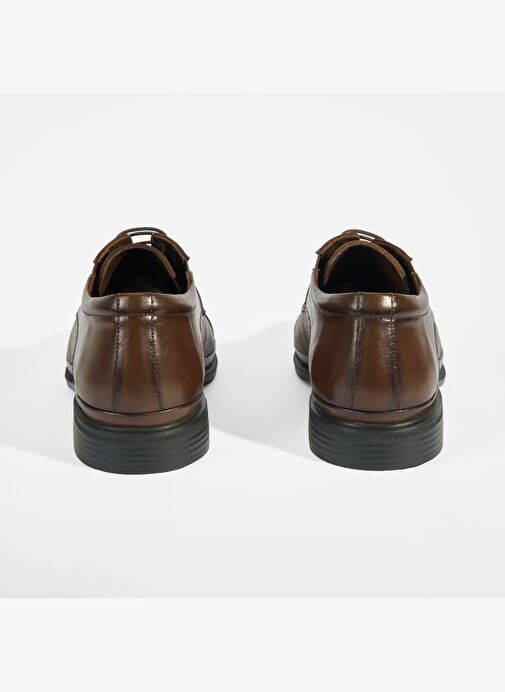 Kahve Erkek Bağcıklı Deri Klasik Ayakkabı - Görsel 7