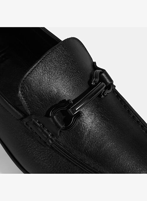 Erkek Siyah Slip-On Deri Loafer - Görsel 7