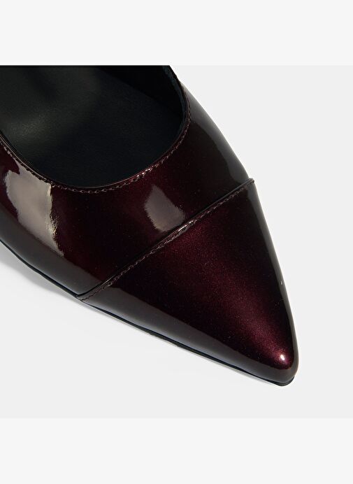 Kadın Bordo Ayarlanabilir Tokalı Rugan Babet - Görsel 6