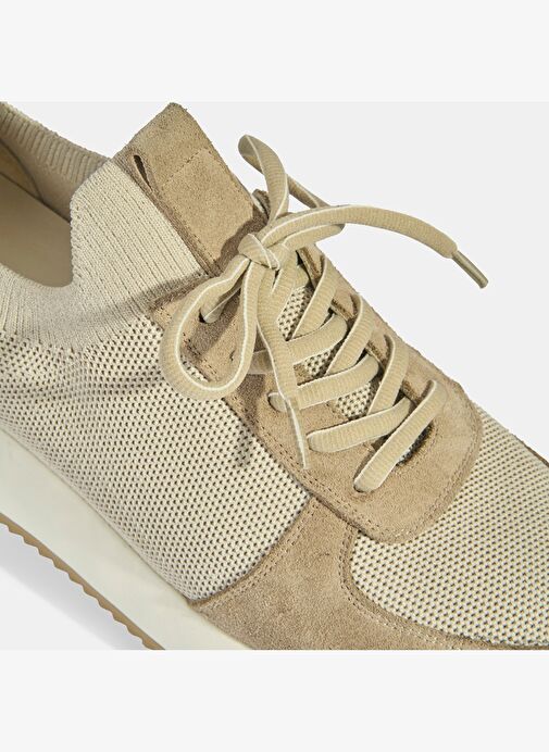 Erkek Bej Bağcıklı Süet Günlük Ayakkabı - Görsel 7