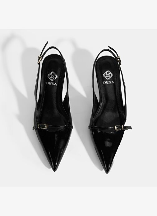 Kadın Siyah Topuklu Klasik Ayakkabı - Görsel 8