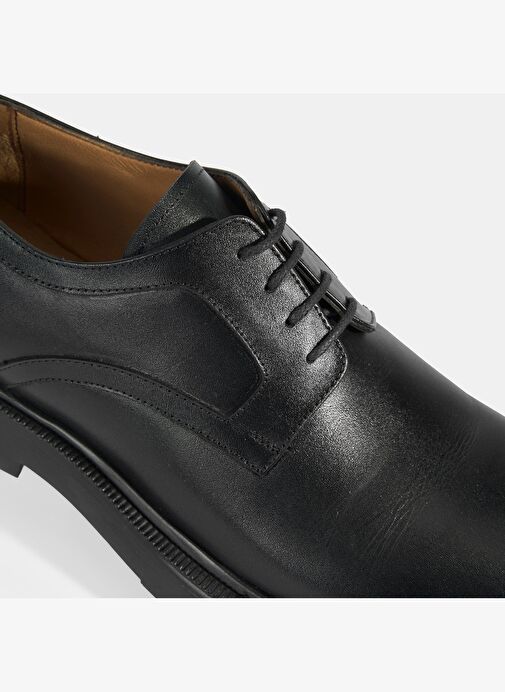 Perdita Siyah Erkek Deri Bağcıklı Klasik Ayakkabı - Görsel 7