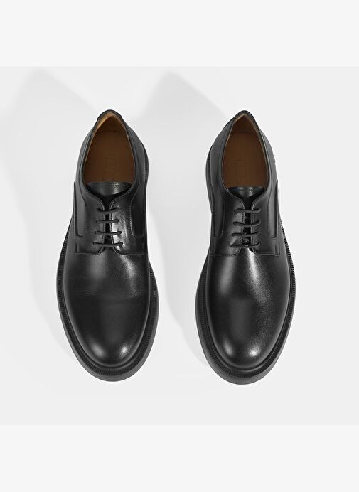 Perdita Siyah Erkek Deri Bağcıklı Klasik Ayakkabı - Görsel 8