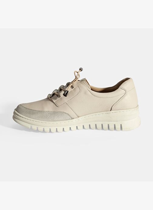 Kadın Beyaz DesaComfort Deri Bağcıklı Günlük Ayakkabı - Görsel 4