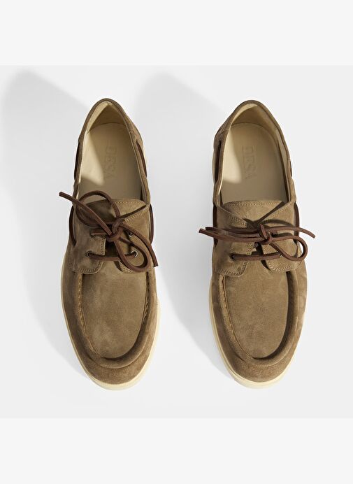 Erkek Vizon Bağcıklı Süet Günlük Ayakkabı - Görsel 8