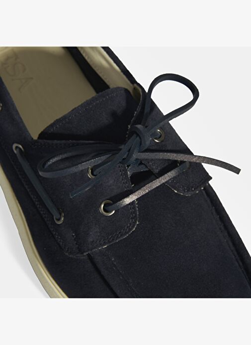 Erkek Lacivert Bağcıklı Süet Günlük Ayakkabı - Görsel 8