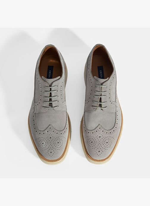 Erkek Gri Bağcıklı Süet Günlük Ayakkabı - Görsel 8