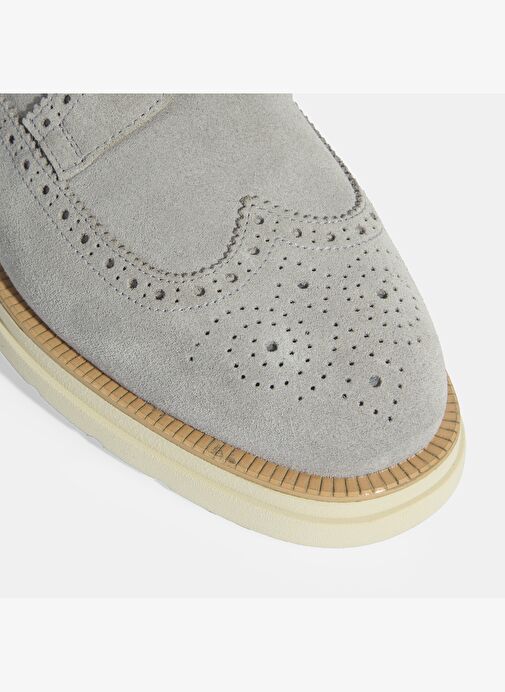 Erkek Gri Bağcıklı Süet Günlük Ayakkabı - Görsel 9