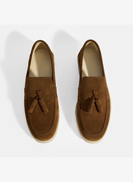 Kahve Erkek Süet Püsküllü Loafer - Görsel 8