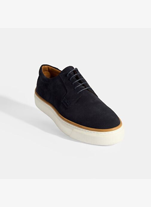 Lacivert Erkek Bağcıklı Süet Günlük Ayakkabı - Görsel 6
