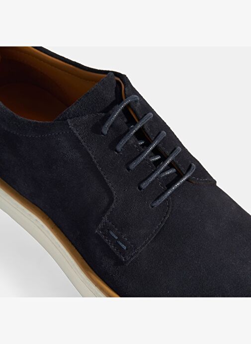 Lacivert Erkek Bağcıklı Süet Günlük Ayakkabı - Görsel 7