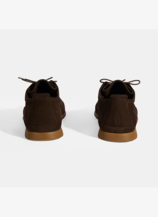 Erkek Koyu Kahve Bağcıklı Deri Ayakkabı - Görsel 9