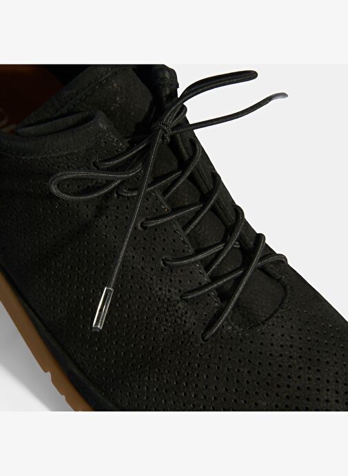 Erkek Siyah Bağcıklı Deri Ayakkabı - Görsel 7