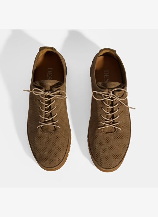 Erkek Vizon Bağcıklı Deri Ayakkabı - Görsel 8