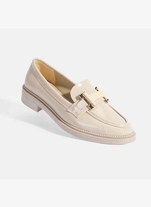 Kadın Bej Toka Aksesuarlı Günlük Ayakkabı - Görsel 6