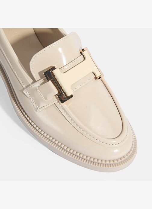 Kadın Bej Toka Aksesuarlı Günlük Ayakkabı - Görsel 8