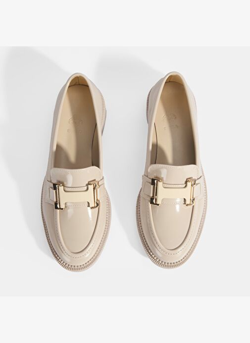 Kadın Bej Toka Aksesuarlı Günlük Ayakkabı - Görsel 9