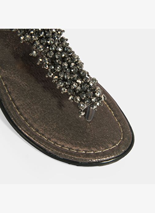 Kadın Gümüş Parmak Arası Sandalet - Görsel 7