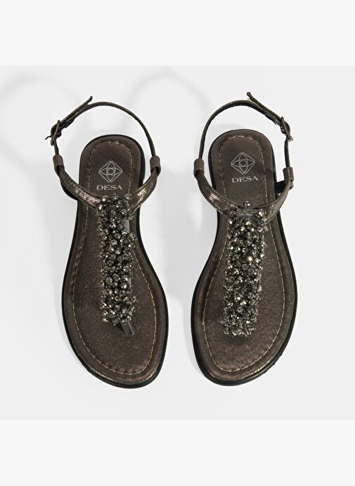 Kadın Gümüş Parmak Arası Sandalet - Görsel 8