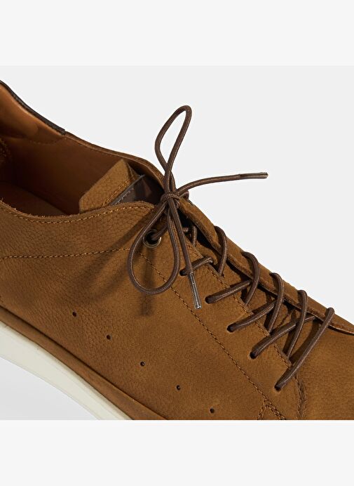 Erkek Taba Deri Bağcıklı Günlük Ayakkabı - Görsel 6