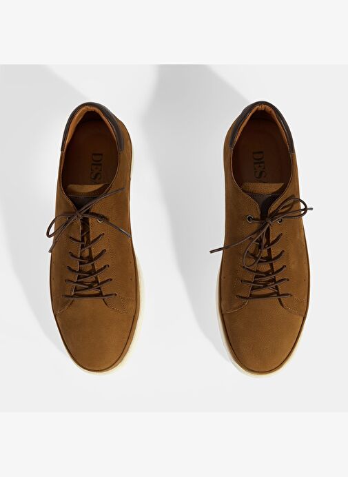 Erkek Taba Deri Bağcıklı Günlük Ayakkabı - Görsel 7