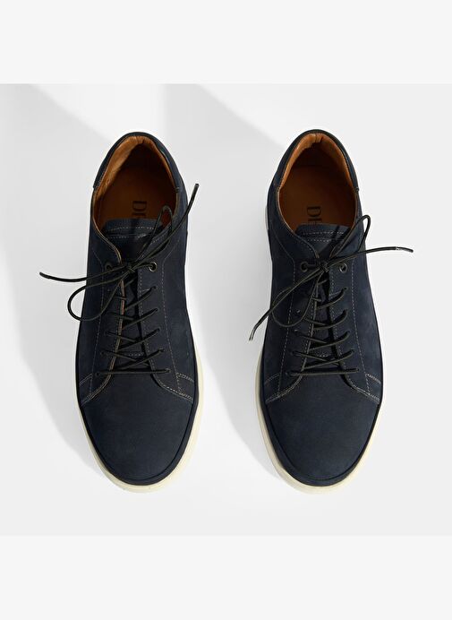 Erkek Lacivert Deri Bağcıklı Günlük Ayakkabı - Görsel 7