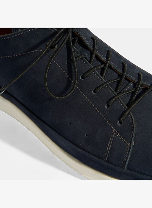 Erkek Lacivert Deri Bağcıklı Günlük Ayakkabı - Görsel 8