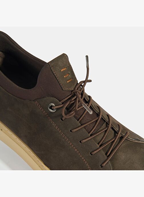 Erkek Kahve Bağcıklı Deri Günlük Ayakkabı - Görsel 7