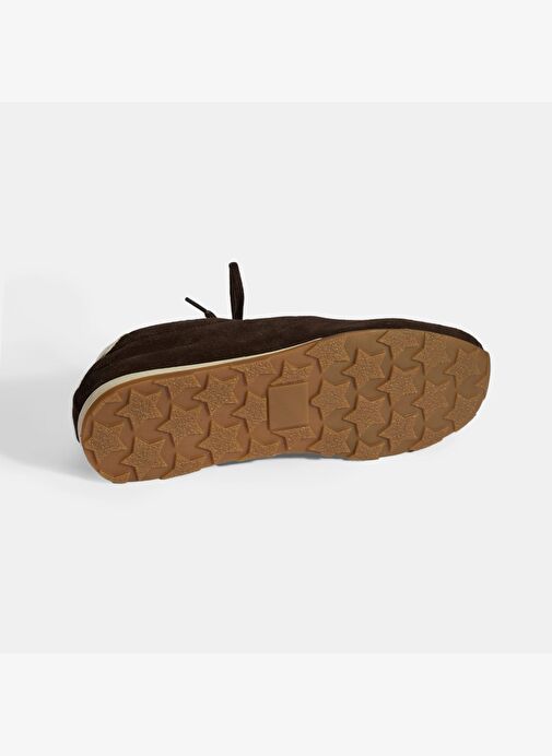 Kadın Kahve Bağcıklı Süet Spor Ayakkabı - Görsel 5