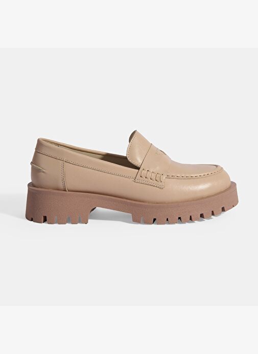 Kadın Ten Slip-On Deri Loafer - Görsel 2