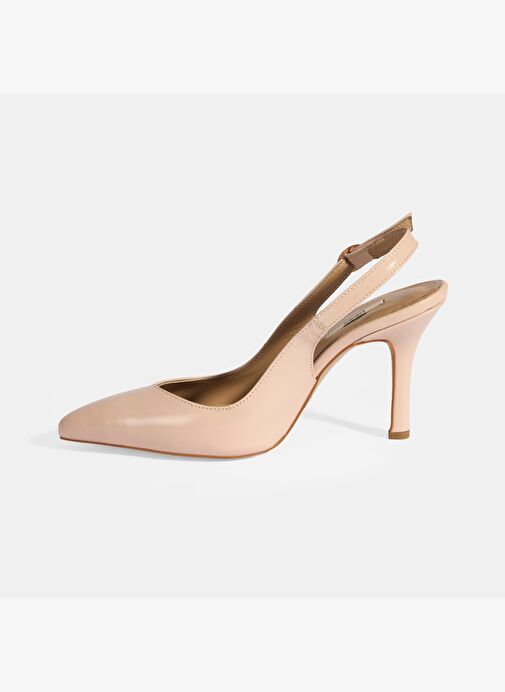 Kadın Pudra Rugan Topuklu Ayakkabı - Görsel 4