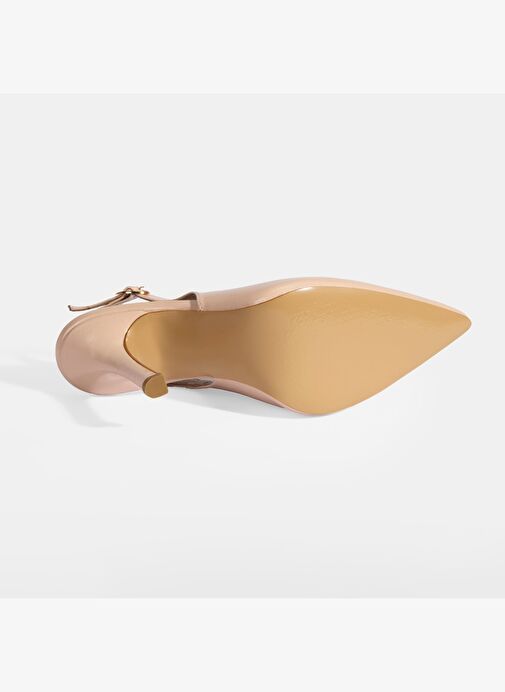 Kadın Pudra Rugan Topuklu Ayakkabı - Görsel 5