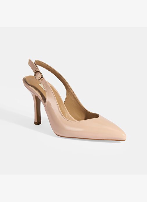 Kadın Pudra Rugan Topuklu Ayakkabı - Görsel 6