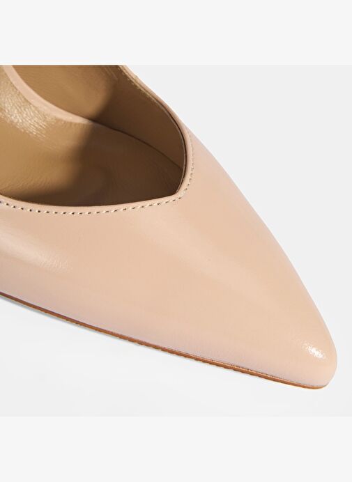 Kadın Pudra Rugan Topuklu Ayakkabı - Görsel 8