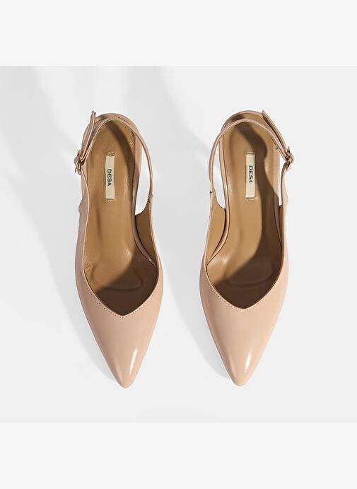 Kadın Pudra Rugan Topuklu Ayakkabı - Görsel 9