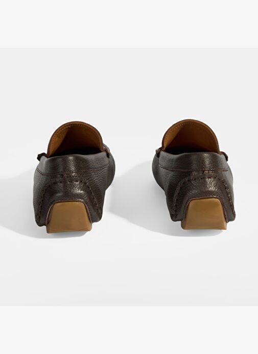 Erkek Kahve Slip-On Deri Loafer - Görsel 9