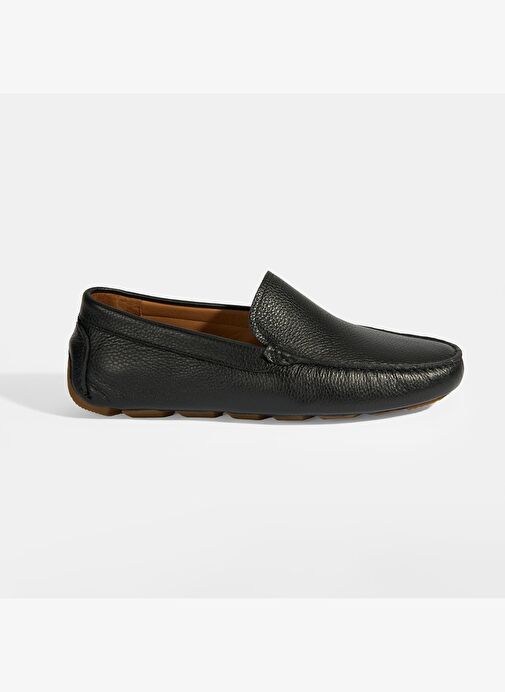 Erkek Siyah Slip-On Deri Loafer - Görsel 2