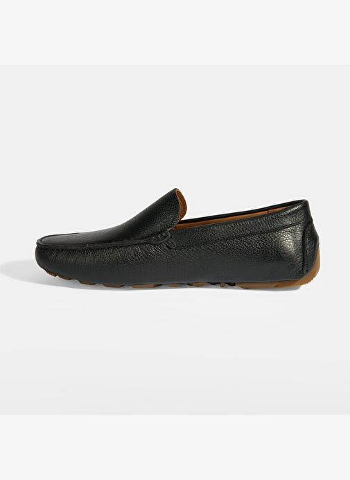 Erkek Siyah Slip-On Deri Loafer - Görsel 4