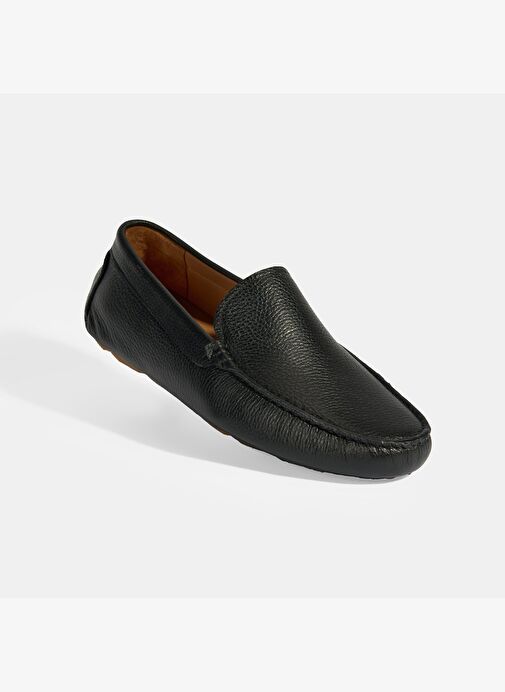 Erkek Siyah Slip-On Deri Loafer - Görsel 6