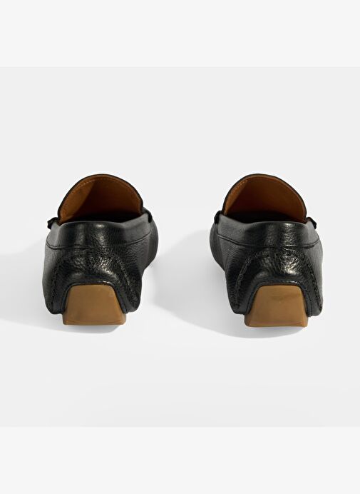 Erkek Siyah Slip-On Deri Loafer - Görsel 8