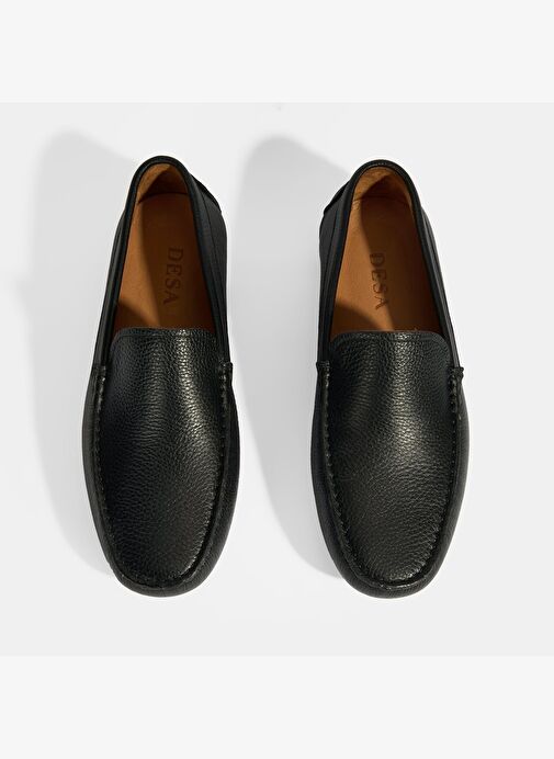 Erkek Siyah Slip-On Deri Loafer - Görsel 9