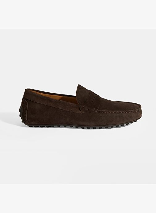 Erkek Kahve Slip-On Süet Loafer - Görsel 2