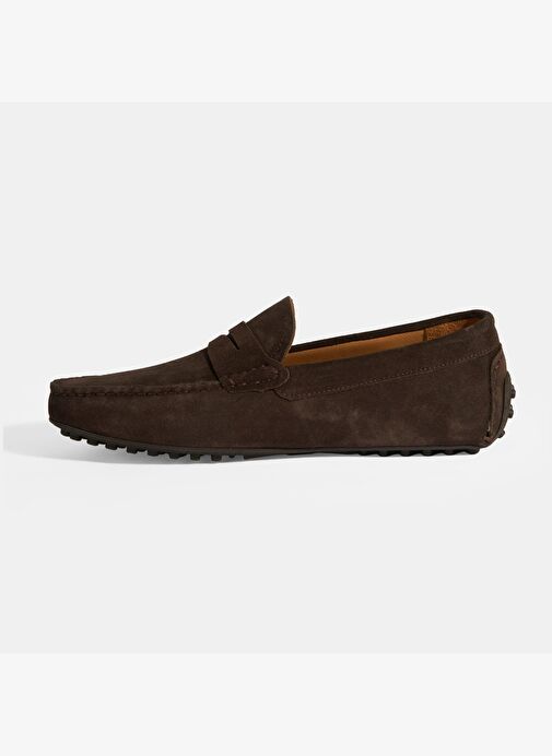 Erkek Kahve Slip-On Süet Loafer - Görsel 4