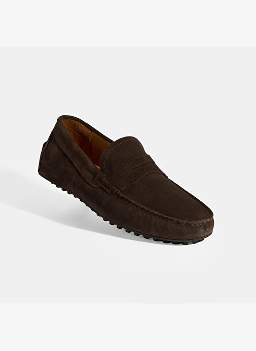 Erkek Kahve Slip-On Süet Loafer - Görsel 6