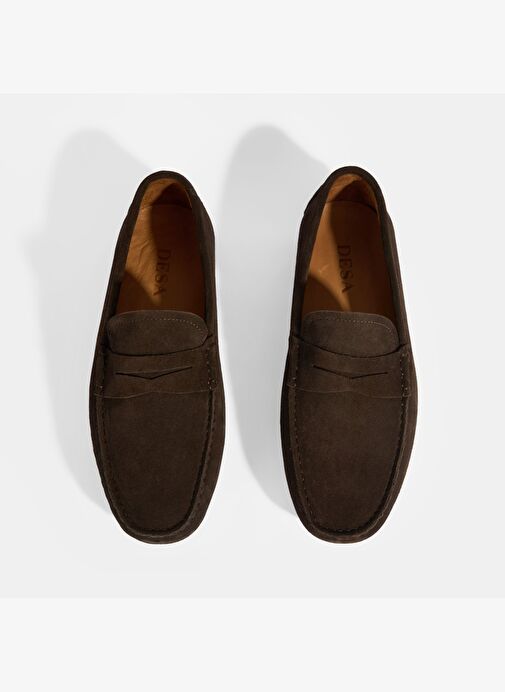 Erkek Kahve Slip-On Süet Loafer - Görsel 8