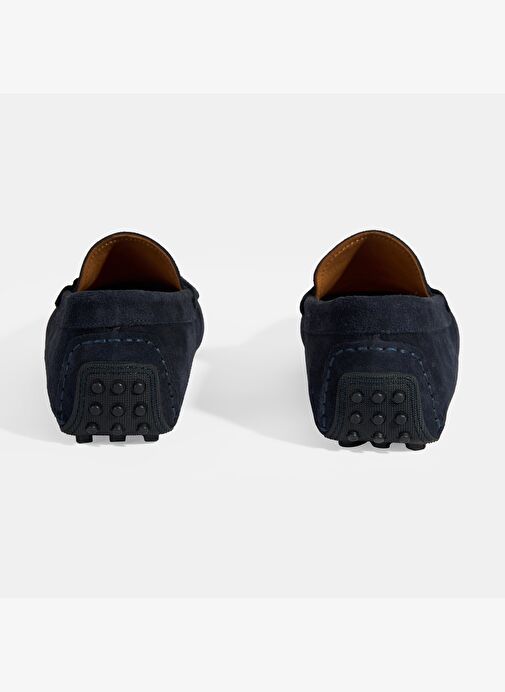 Erkek Lacivert Slip-On Süet Loafer - Görsel 9