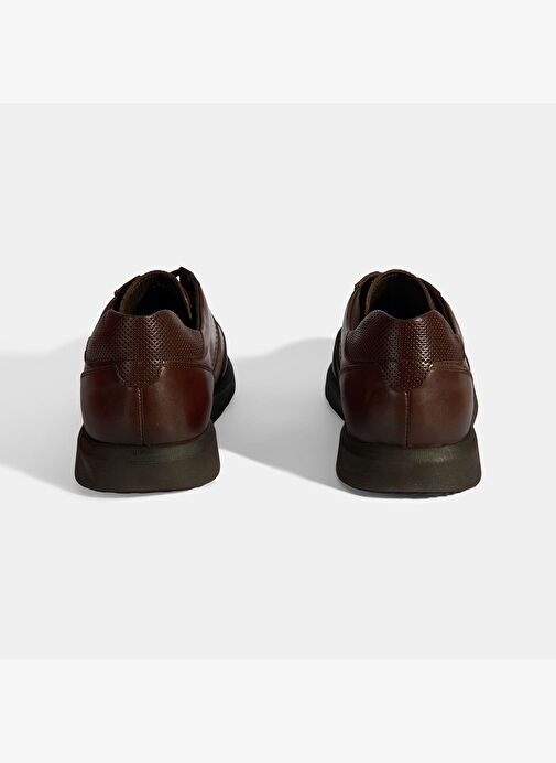 Erkek Kahve DesaComfort Bağcıklı Deri Günlük Ayakkabı - Görsel 9